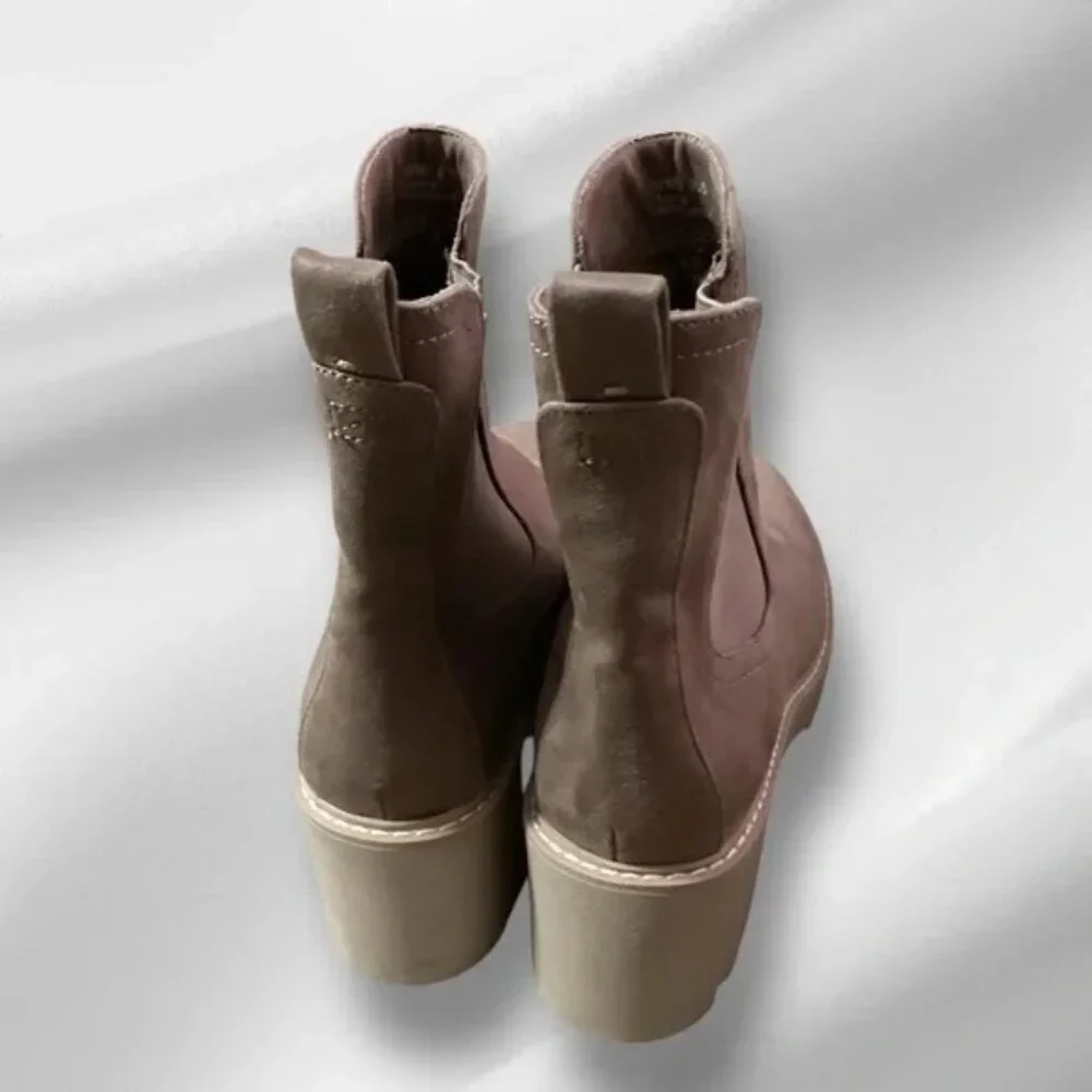DV by DOLCE VITA 'Tobias' Truffle Faux Suede Chelsea Ankle Boots Booties Shoes - Picture 9 of 13